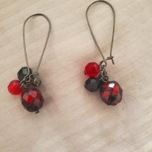 Black & Red Earrings